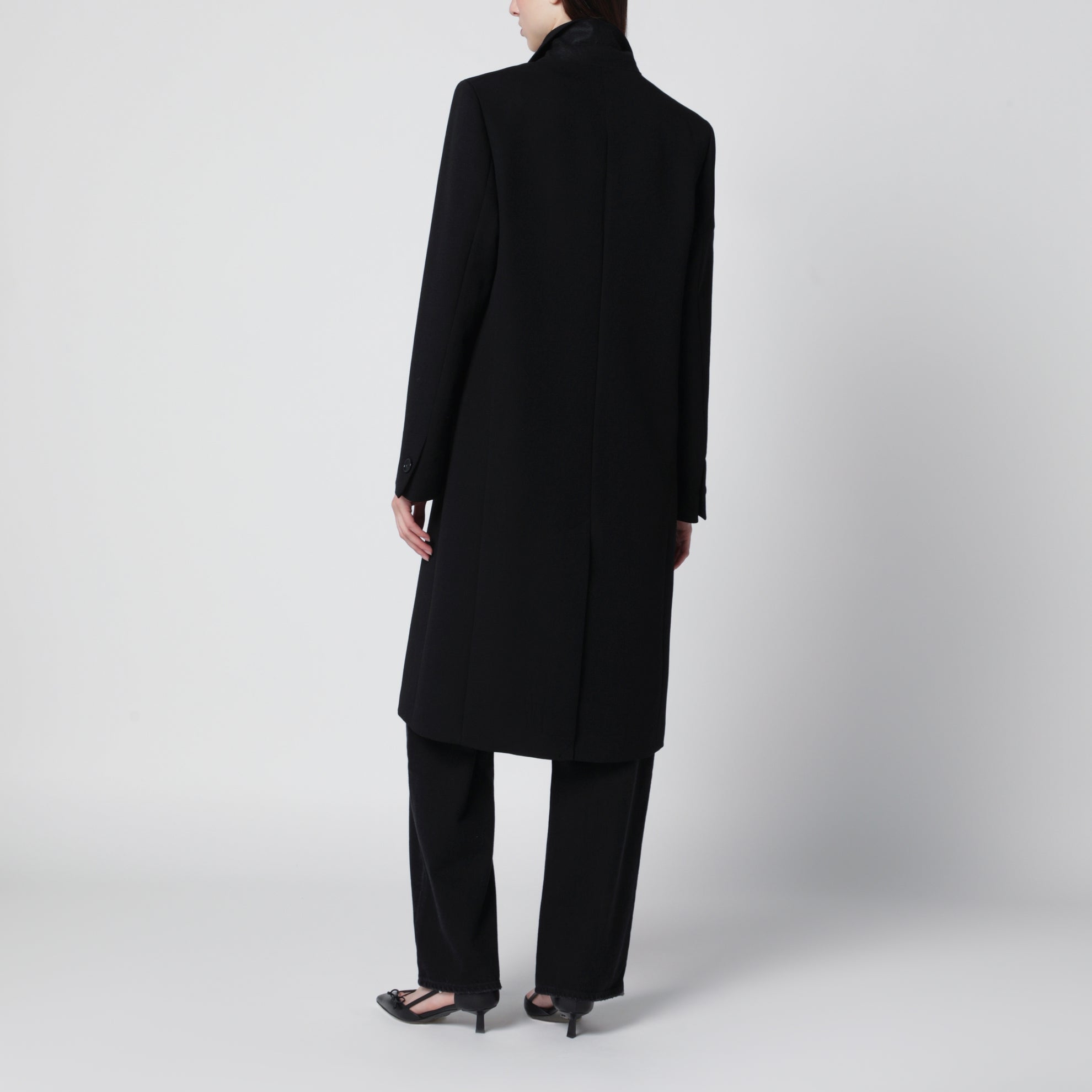 Garderob oversized wool coat in black