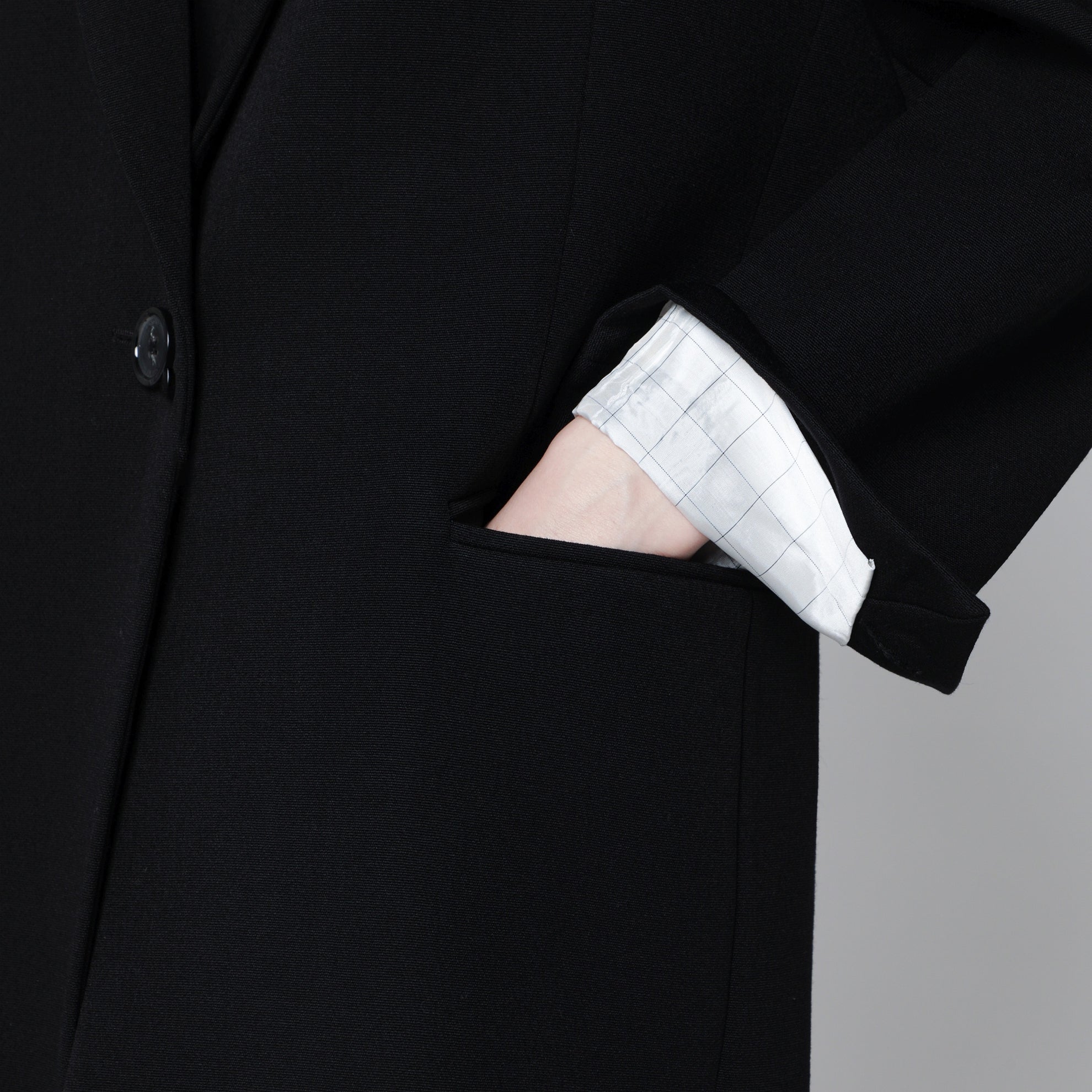 Garderob oversized wool coat in black