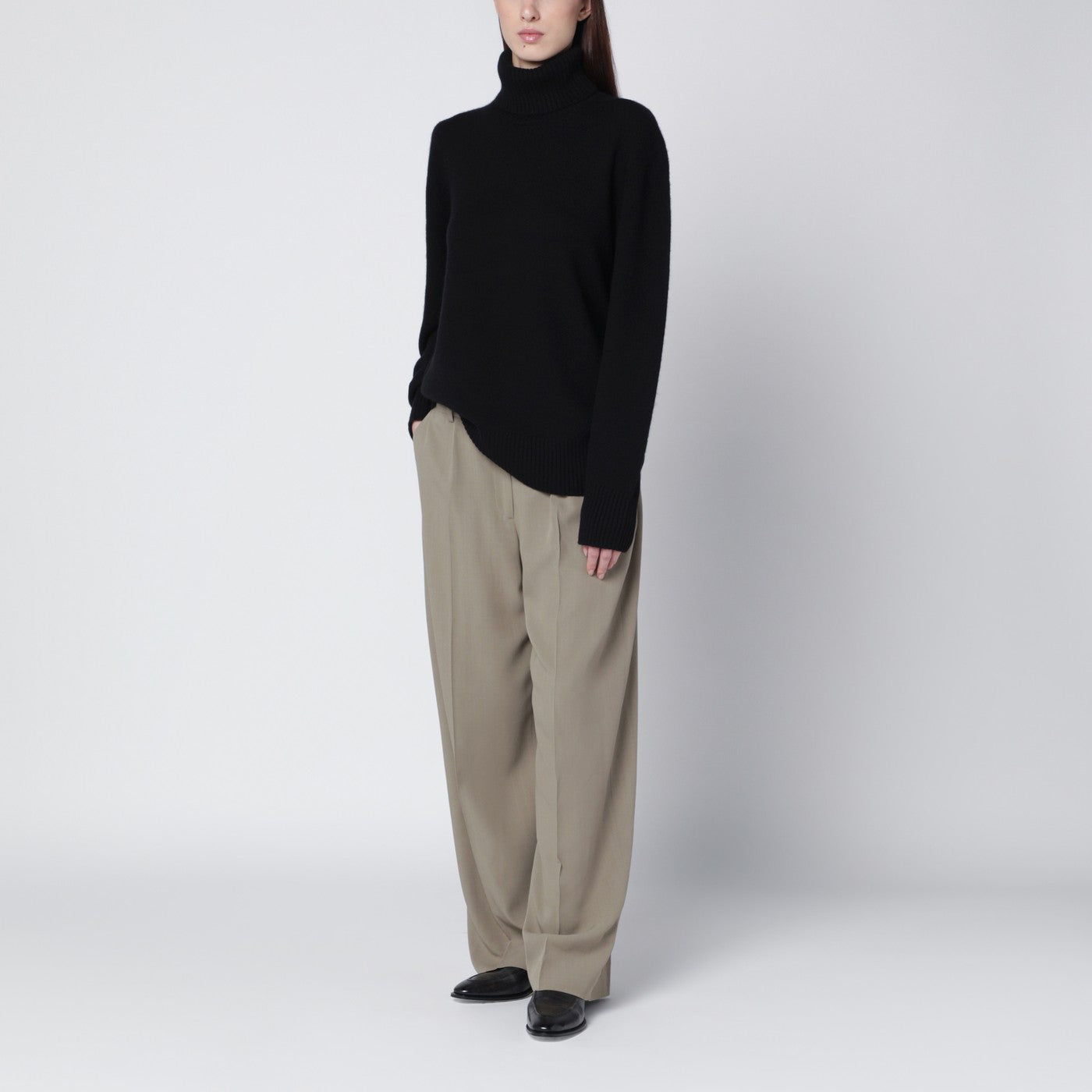 TOTEME Black cashmere turtleneck | TheDoubleF