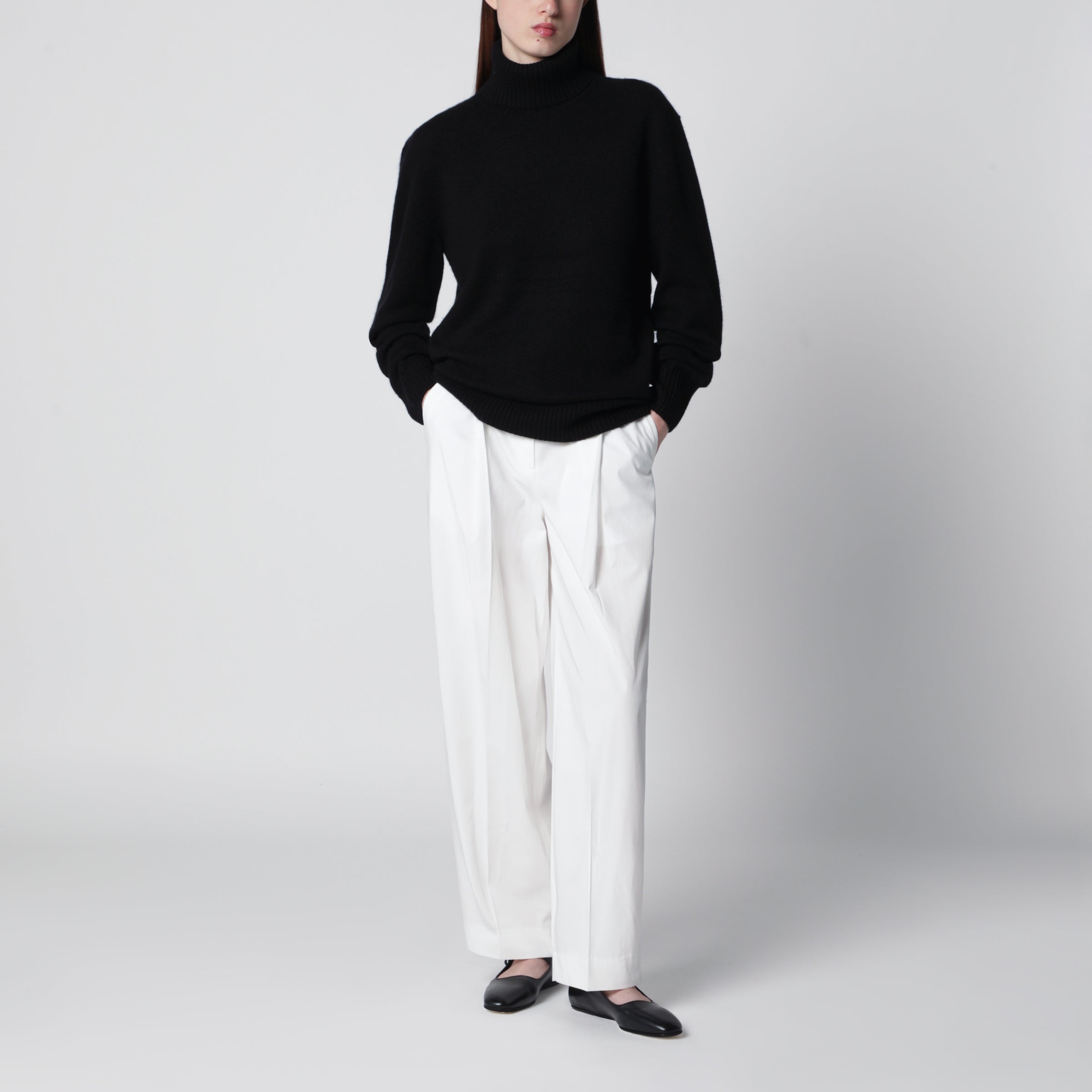 TOTEME Black cashmere turtleneck | TheDoubleF