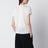 Ecru silk crêpe T-shirt