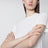 Ecru silk crêpe T-shirt