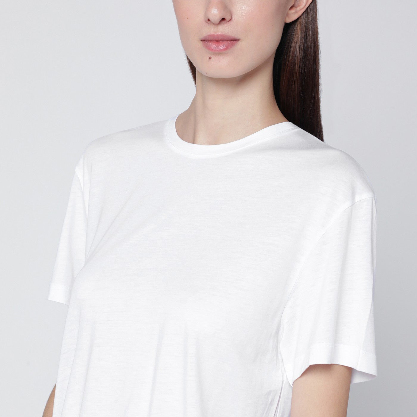 T-shirt blanc en mélange de coton biologique
