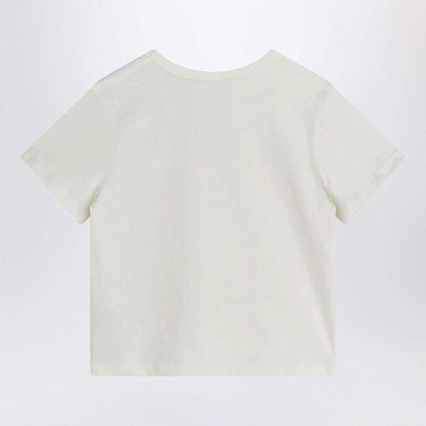 T-shirt blanc avec broderie coccinelle