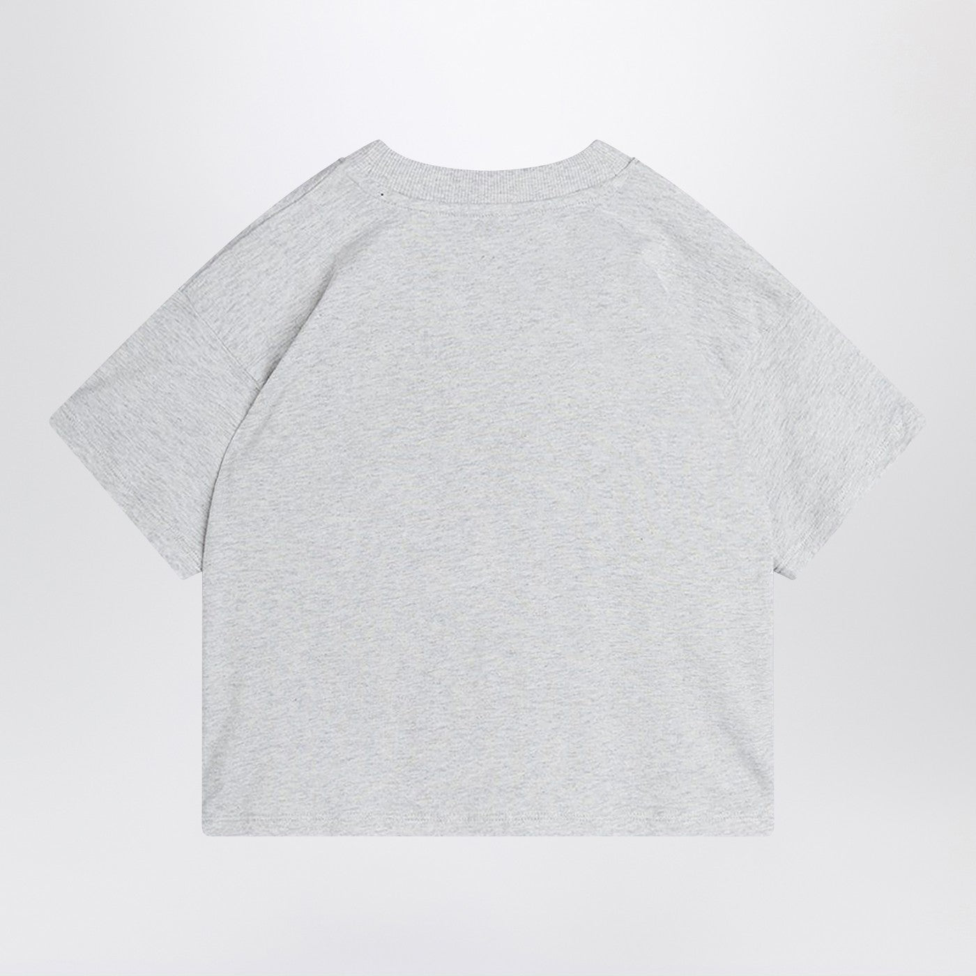 light grey T-shirt with Flundra print