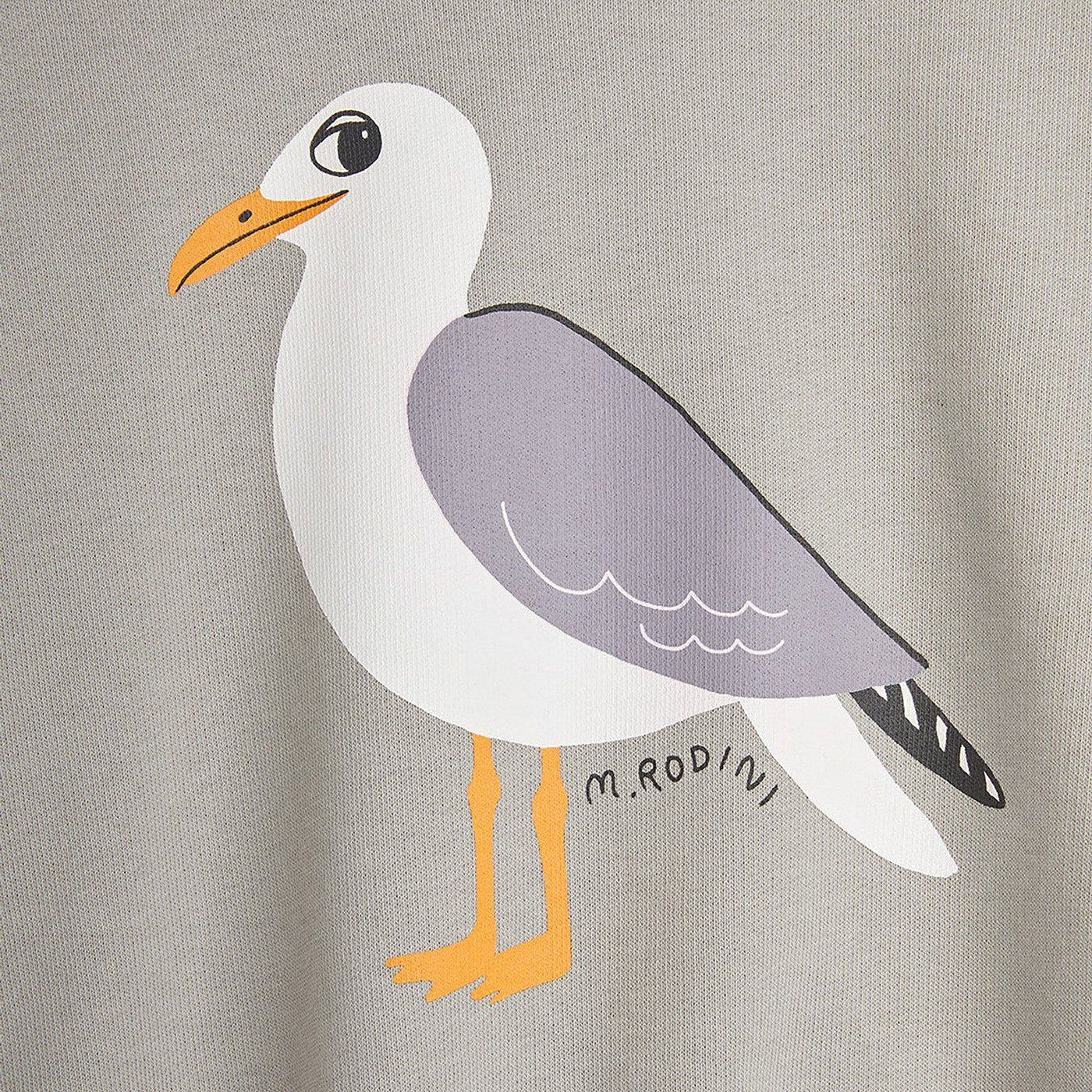 Sweat gris avec impression de mouette