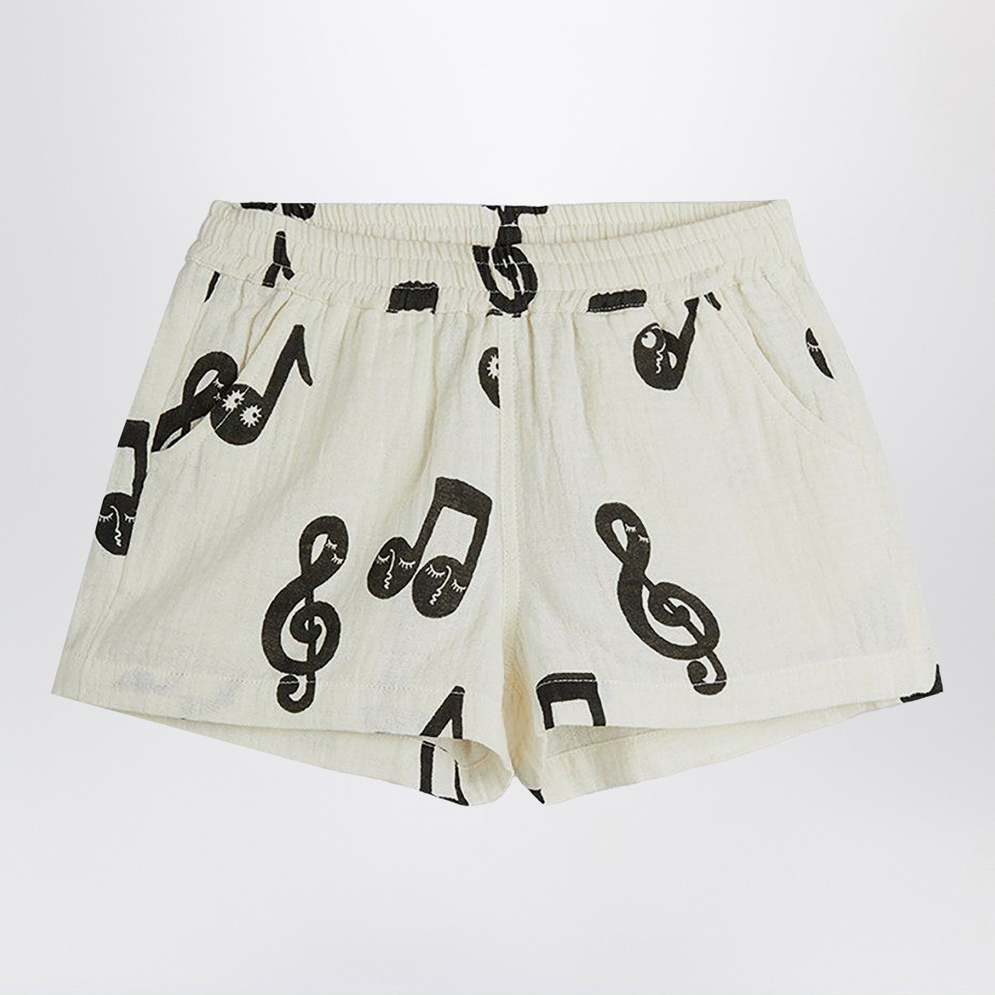 White Shorts with musical notes