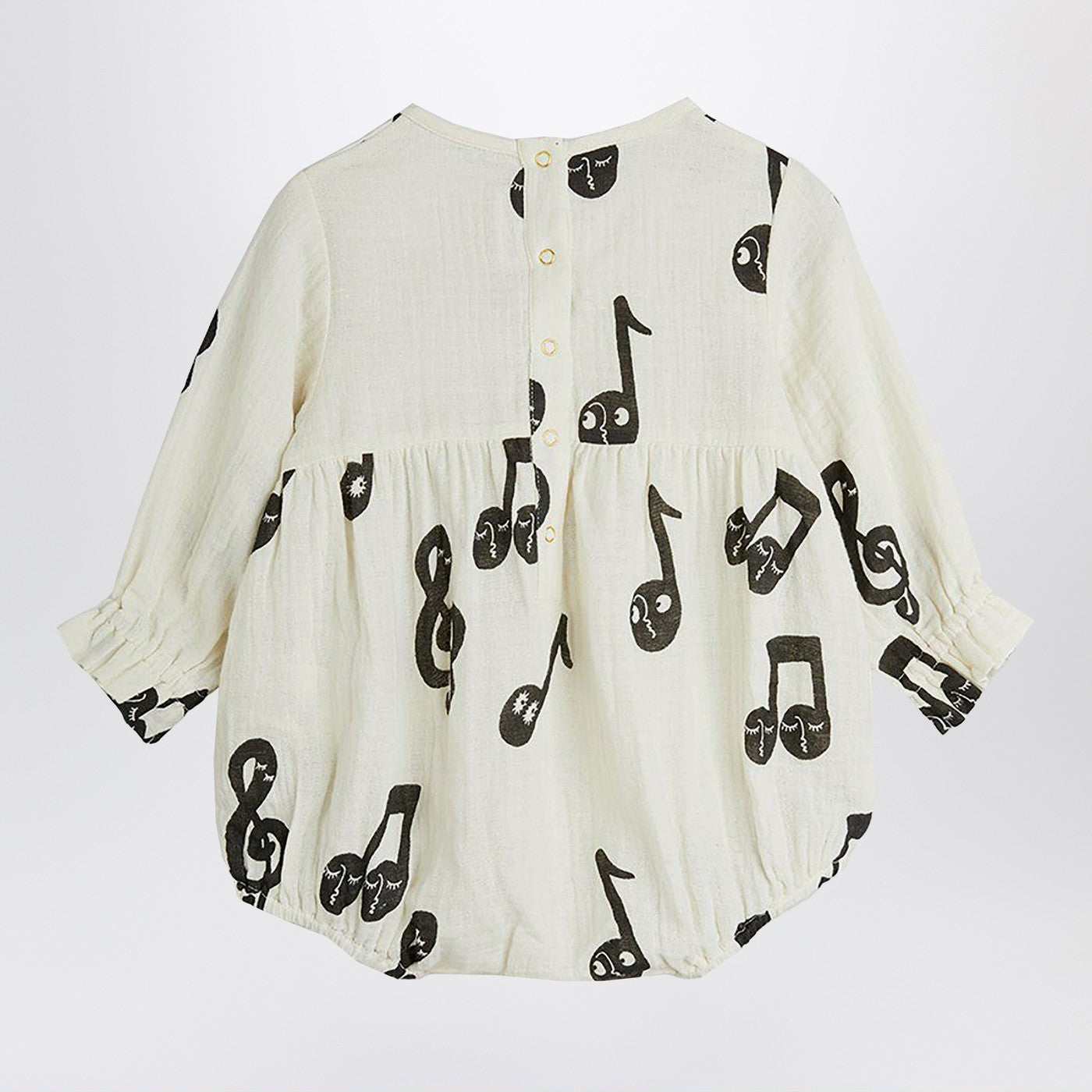White bodysuit with musical notes