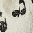 Chapeau blanc avec notes de musique