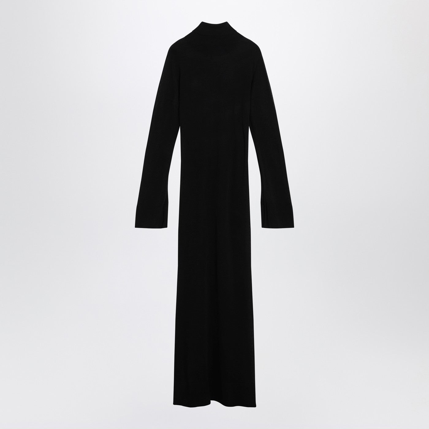 Schwarzes Rollkragenkleid aus Kaschmirmischung