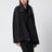 Black cotton-blend windbreaker jacket