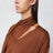 Hazelnut-coloured sweater with scarf