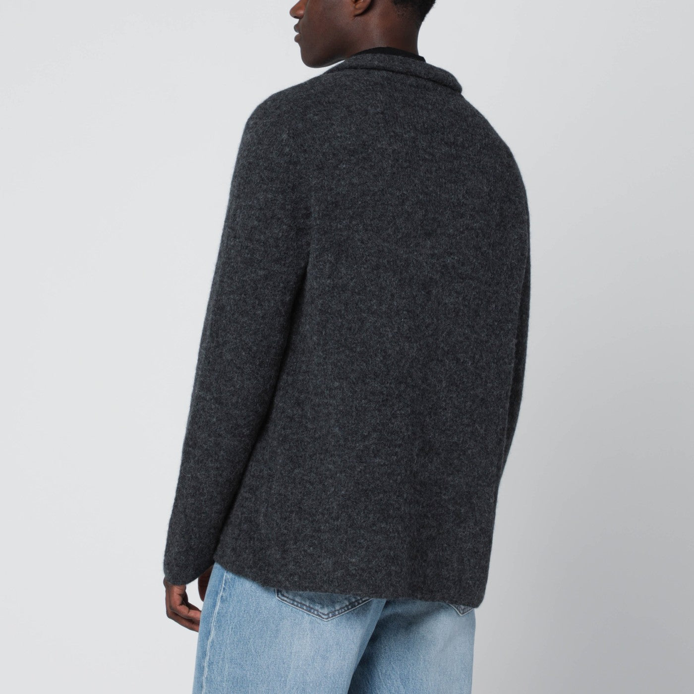 Cardigan a giacca grigio antracite