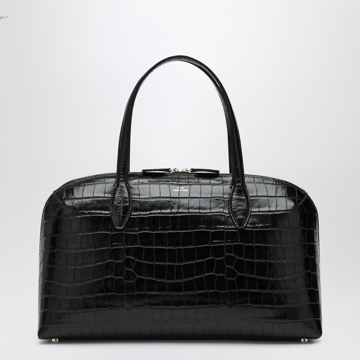 Borsa a tracolla nera in pelle