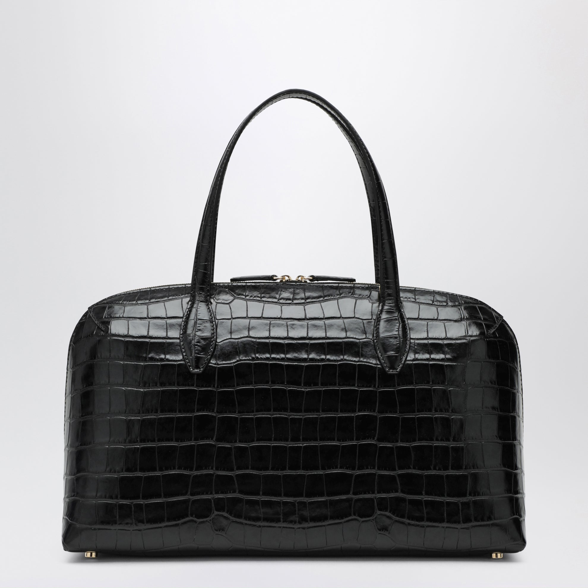 Borsa a tracolla nera in pelle