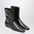 Bottines Chelsea zippées en cuir effet crocodile marron