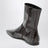 Bottines Chelsea zippées en cuir effet crocodile marron