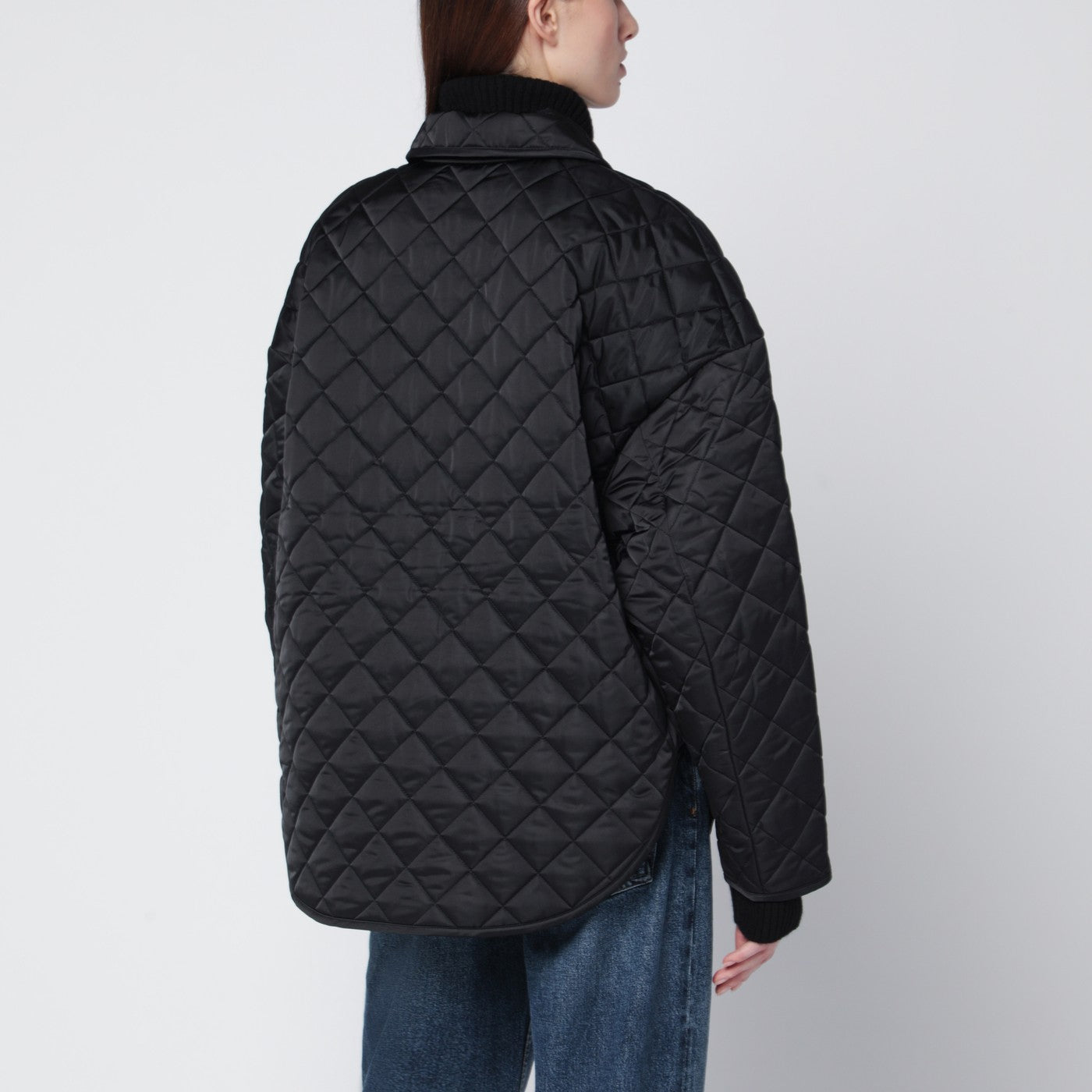 Black quilted jacket