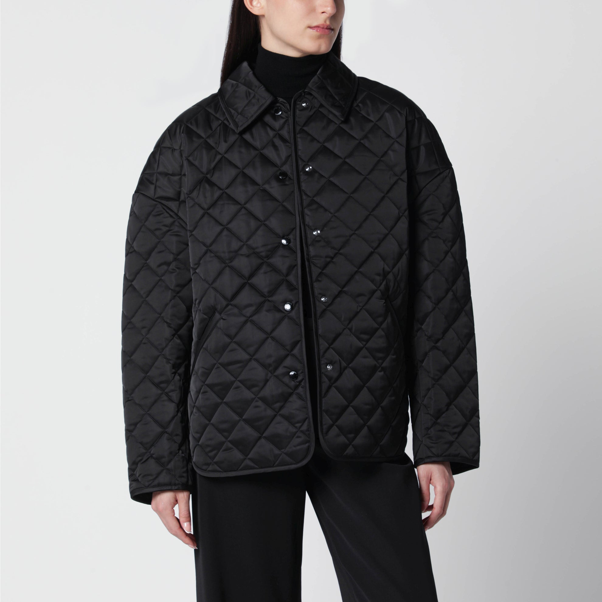 Black quilted jacket
