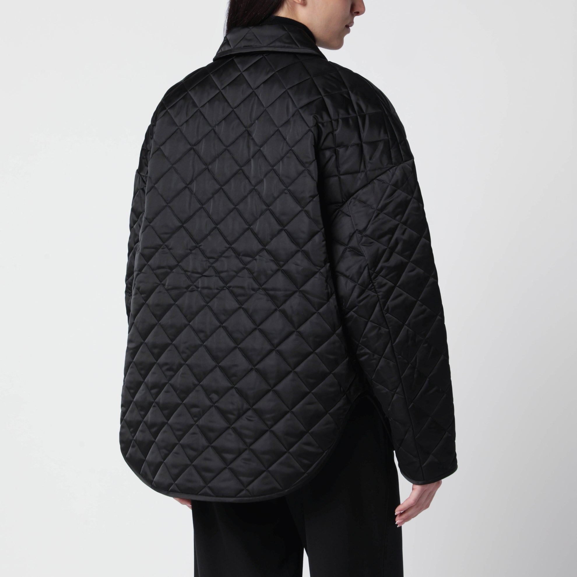 Black quilted jacket
