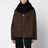 Giacca country con zip marrone
