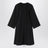 Cappotto arricciato nero in misto cotone