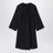 Cappotto arricciato nero in misto cotone