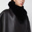 Cappotto oversize marrone scuro in montone