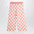 Pantaloni a scacchi rosa in cotone biologico