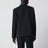 Black single-breasted jacket with denim insert