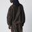 Sweat à capuche bleu marine/kaki en coton mélangé