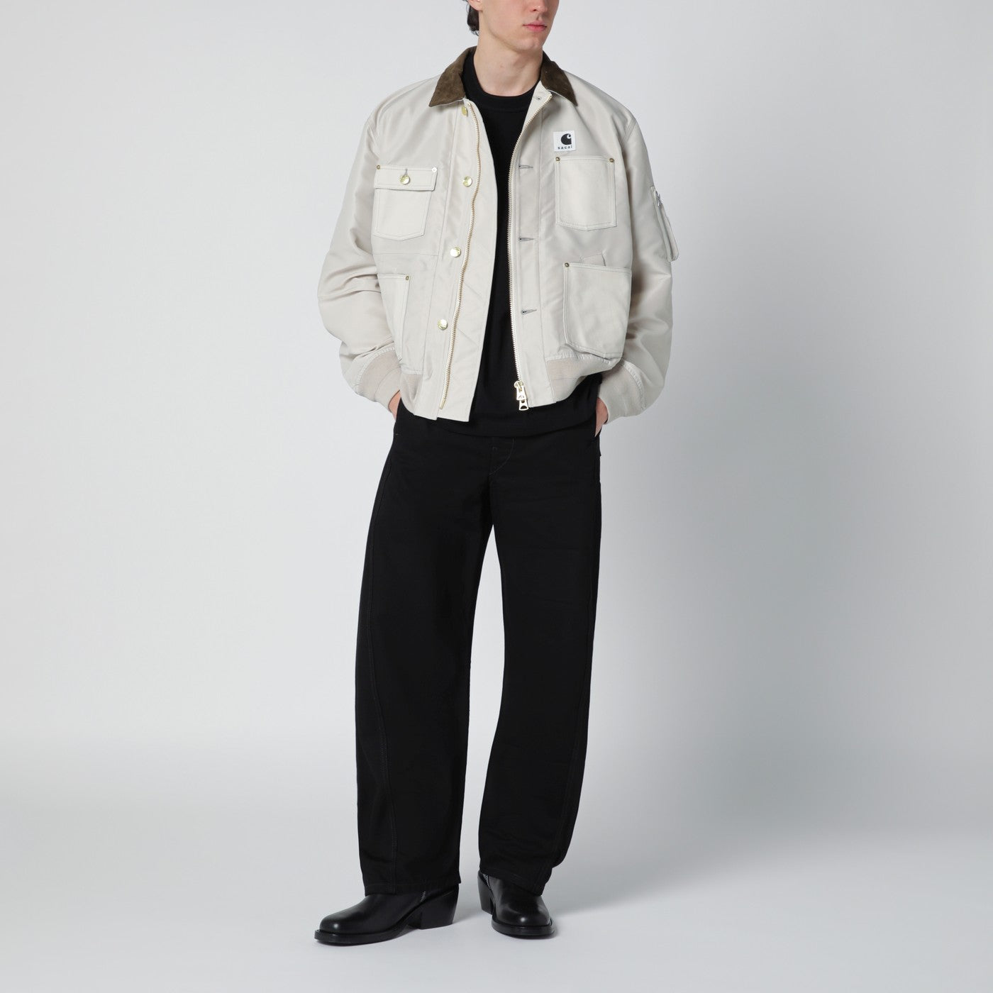 Sacai x Carhartt WIP Ivory nylon twill jacket | TheDoubleF