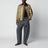Beige cotton and nylon bomber jacket