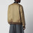 Beige cotton and nylon bomber jacket
