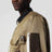 Beige cotton and nylon bomber jacket
