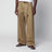 Beige cotton twill trousers with belt