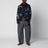 Brown wool jacket with floral pattern
