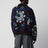 Brown wool jacket with floral pattern