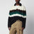 Multicolour gradient striped polo sweater