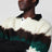 Multicolour gradient striped polo sweater