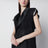 Black wool organza vest