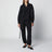 Black double-breasted wool and nylon blend jacket