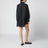 Mini-robe chemise noire en mélange de laine