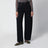 Pantalon taille haute bleu marine en coton