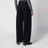 Pantalon taille haute bleu marine en coton