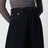 Pantalon taille haute bleu marine en coton