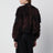 Bomber jacket with curly-effect faux fur inserts