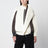 Pull blanc/vert kaki en laine et nylon