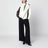 Pull blanc/vert kaki en laine et nylon