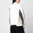 Pull blanc/vert kaki en laine et nylon
